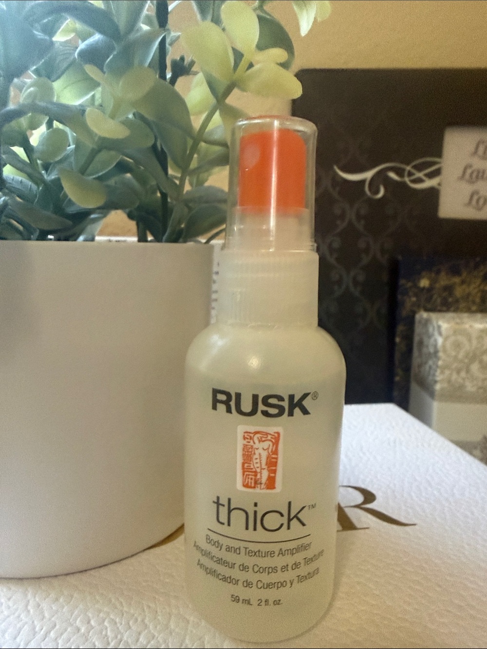 RUSK Thick Body and Texture Amplifier - Clear with Orange Cap
